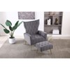 Modern Accent Chair with Ottoman, Comfy Armchair for Living Room, Bedroom, Apartment, Office - 2 of 4
