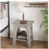 Nasitip 2PACK End Table,Wood Nightstand with 2-Tier Storage Shelf,Narrow Side Table for Small Spaces - 2 of 4