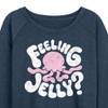 Women's - Instant Message - Feeling Jelly Jellyfish Lightweight French Terry Wide Neck Long Sleeve Graphic Shirt - 2 of 4