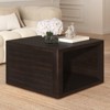 ALEXOUN 30.8 Inch Square Farmhouse Coffee Table with Half-Open Compartment –for Living Room,Family Homes,Apartmentsn and Rustic Decor - 2 of 4