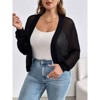 Coolmee Women's Plus Size Cropped Cardigan Sweaters Long Sleeve Open Front Bolero Knit Shrugs for Dresses - 2 of 4