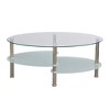 vidaXL Coffee Table White Tempered glass, metal frame Medium - 2 of 4