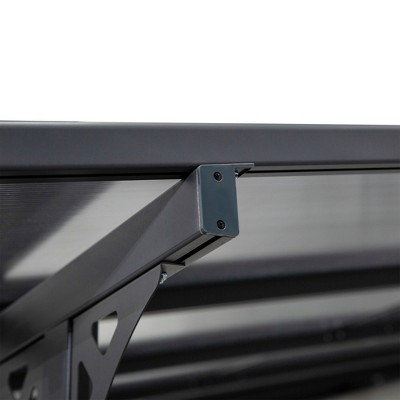 Outsunny Gray Aluminum Pergola with UV Blocking Polycarbonate Roof