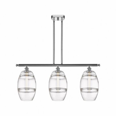 Vaz - 3 Light Stem Hung Island In Industrial Style-10.38 Inches Tall and 36 Inches Wide