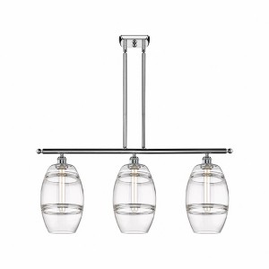 Vaz - 3 Light Stem Hung Island In Industrial Style-10.38 Inches Tall and 36 Inches Wide - 1 of 1