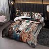 Hachikiko Western Boho Aztec Comforter Set - Southwestern 3D Printed Bedding for Kids Teens Adults with 2 Pillowcases - 4 of 4