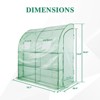 Aoodor 7x3x7 FT Lean to Greenhouse for Outdoors, Portable Walk-in Greenhouse with Shelves, Steel Frame with PE Cover, Anchor and Ropes - 2 of 4