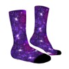 Colorful Astronomical Night Sky Women Printed Crew Socks Funny Funky Socks Soft Polyester Novelty Gifts for Artists Men - 3 of 4
