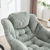 CAVINAS Modern Accent chair with Ottoman with Armrests and a Side Pocket, Leisure Upholstered Sofa Chair Reading Chair with Footrest - 2 of 4