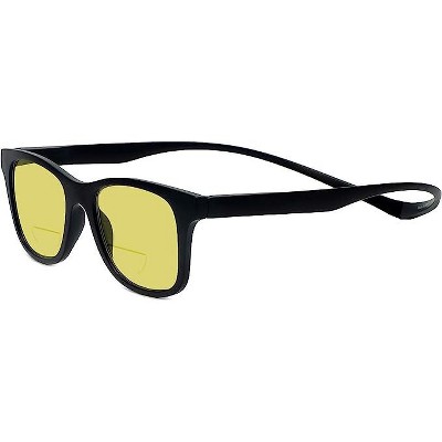 Magz Chelsea Magnetic Front Connecting Polarized Sun OR Bi-Focal Sunglasses in Black Blue