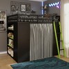 Polibi Full Size Loft Bed with Wardrobe, Desk, Blackout Curtains & RGB App-Controlled Lights - 2 of 4
