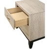 NicBex Two-Drawer Nightstand Bedside Table with Solid Legs End Table with Metal Handles for Living Room, Bedroom - 3 of 4