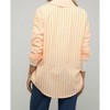 Women's Stripe Button Down Long Sleeve Shirt - DAVI & DANI - 3 of 4