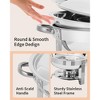 2/4/6-Pack 5QT Round Stainless Steel Chafing Dish Set – Buffet Servers & Food Warmers w/Lids for Catering, Weddings, Banquets - Silver - 4 of 4