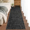 GustoWave Modern Machine Washable Area Rug, Floor Carpet for Living Room, Black - 2 of 4