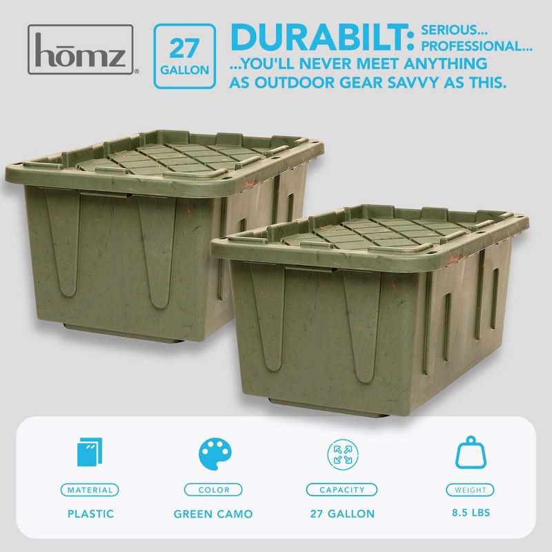 HOMZ Durabilt 27 Gallon Heavy Duty Storage Tote with Lid, 4 of 8