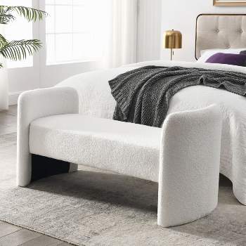 52" Bedroom End Bench, Modern Design Teddy Upholstered Bench - ModernLuxe