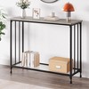 Jojoka Console Table, Sofa Tables Narrow Entryway Table with Glass Shelf and Metal Frame - 4 of 4