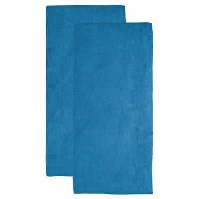 3pk Waffle Microfiber Dish Cloths Blue - Mu Kitchen : Target