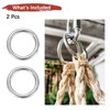 Unique Bargains 316 Stainless Steel Multi-Purpose Welded Heavy Duty O Rings for Crafts Silver - 4 of 4