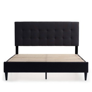 Tara Upholstered Platform Bed Frame with Square Tufted Headboard - Brookside Home - 1 of 4