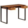 vidaXL Desk Sheesham wood brown, black Sheesham wood and powder-coated steel - 2 of 4