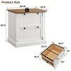 SinCiDo 30" Farmhouse File Cabinet, Office Furniture, w/ 2 Drawers, Hanging File Folders, Printer Stand w/ Storage,for Home Office, Living Room - 2 of 4
