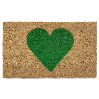 Calloway Mills AZ106721729 Heart Doormat (Green 17 In. x 29 In.)