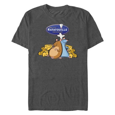 Men's Ratatouille Remy and Emile Sketch  T-Shirt - Charcoal Heather - 3X Large