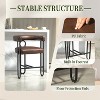 CIPACHO House Hold Bar Stools Set of 2, Modern Bar Stool with Back, Black Metal Frames, Upholstered Bar Stools (Dark Brown PU) - 3 of 4