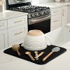LunaLulinlk Absorbent, Reversible Microfiber Dish Drying Mat for Kitchen, 16 Inch x 18 Inch, Black - 3 of 4