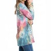 Women's Tie Dye & Circular Designs V-Neck Long Sleeve Top - HEIMISH USA - 2 of 4
