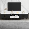 Chic Crate-Modern Media Console – 80In TV Stand w/ 2-Cabinet & Open Shelving, Fits 55-80In TVs - 2 of 4