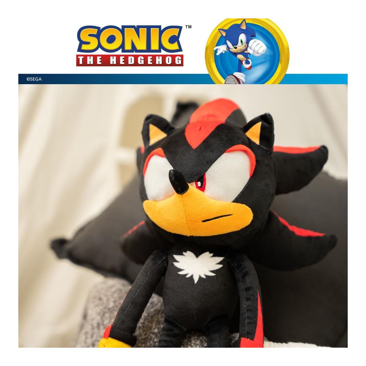 Sonic Shadow The Hedgehog Anime Plush Cuddle Pillow Buddy - thumbnail 6