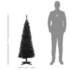 NicBex 5ft Artificial Pencil Christmas Tree Slim Tree with 294 Branch Tips and Plastic Stand for Decoration - 2 of 4