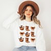 Simply Sage Market Women's Graphic Sweatshirt Coquette Pumpkin and Cowboy Boots - 2 of 4