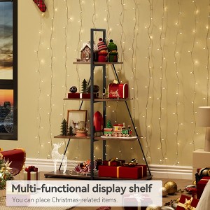 4-Tier Ladder Bookshelf, Versatile A-Shaped Bookcase, Tall Ladder Shelf Storage Organizer, Ladder Display Shelf for Living Room, Home Office - 1 of 4