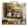 Wine Cabinet Coffee Bar Cabinet with Power Outlets, Glass Holder, RGB LED Lights, 47.24" x 13.39" x 31.5" for Home Use - 4 of 4