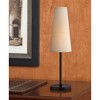 360 Lighting Modern Table Lamp 26" High Espresso Bronze Metal Off White Linen Cone Shade for Bedroom Living Room House Home Bedside Nightstand Office - 2 of 4