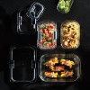  Rubbermaid 2118315 Brilliance Glass Storage 8-Cup Food  Containers with Lids, 2-Pack (4 Pieces Total), BPA Free and Leak Proof,  Large, Clear