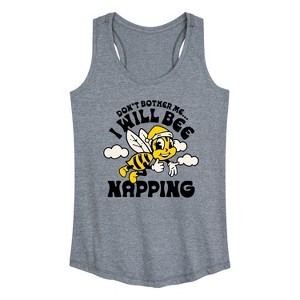 Women's - Instant Message - Valentine's Day I Will Bee Napping Graphic Racerback Tank - 1 of 4