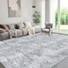 Faux Wool Machine Washable Foldable Printed Area Rug Modern Distressed Diamond Heart with Non Slip Design Stain Resistant Non Shedding Pet Friendly - 2 of 4