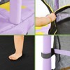 SEVOBAL Trampolines 55 Inch Kids Trampoline with Safety Enclosure Net, 4.5FT Outdoor Indoor Trampoline for Kids, Purple, 66"*66"*63.4" - 3 of 4
