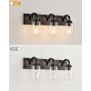 PAKOKULA 3-Light Bathroom Vanity Light with Clear Glass Shades - 4 of 4