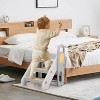 Foldable 3 Steps Stool for Toddlers with Handles, Adjustable Kids Step Stool for Bathroom Sink, Kitchen, Bed, Toilet Potty Training, Anti-Slip - 3 of 4