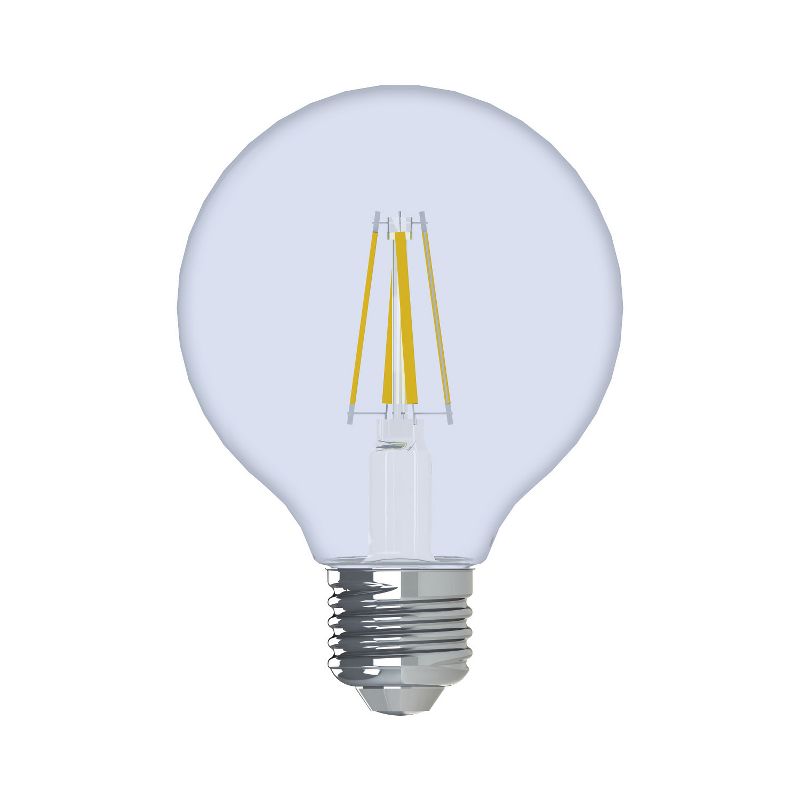GE 2pk 5W 60W Equivalent Reveal LED HD+ Globe Light Bulbs Clear, 1 of 4