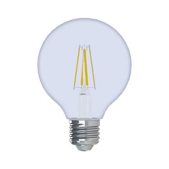 GE 2pk 5W 60W Equivalent Reveal LED HD+ Globe Light Bulbs Clear
