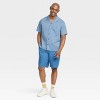 Houston White Adult Short Sleeve Button-Down Camp Shirt - Blue Denim - 3 of 3