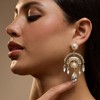 SOHI Women's Crystal Silver The Lustre Drop Earrings - 3 of 4