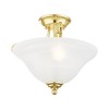 Livex Lighting Coronado 2 - Light Semi-Flush Mount in  Polished Brass - 4 of 4